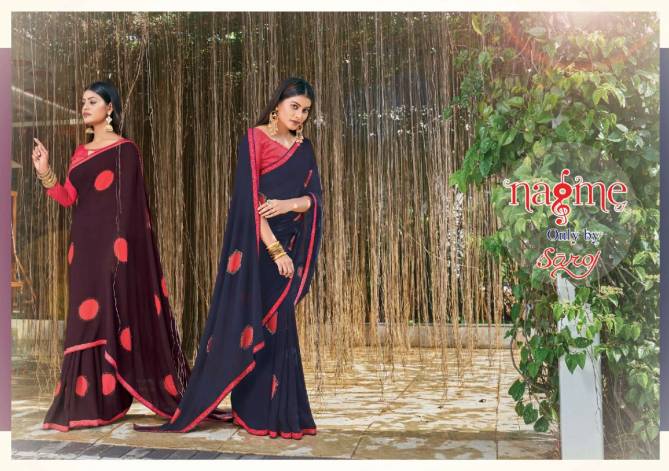 Saroj Nagme Fancy Ethnic Wear Designer Georgette Saree Collection